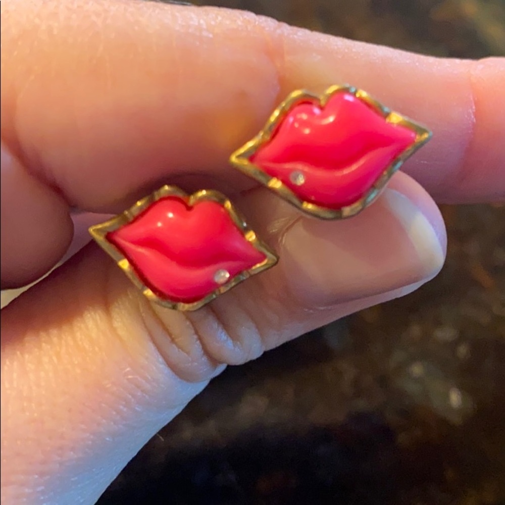 Betsey  Johnson Lip Earrings